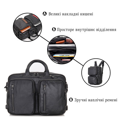 Сумка Vintage Чорна (14058)