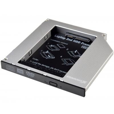 Фрейм-перехідник Grand-X HDD 2.5&#039;&#039; to notebook 12.7 mm ODD SATA/mSATA (HDC-25N)