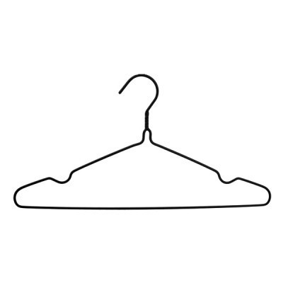 Плічка Idea Home Металеві в силіконі Чорні 39.4 х 21 х 0.3 см 8 шт. (6803804)