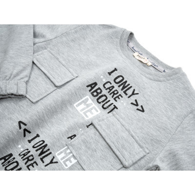 Кофта дитяча Breeze з кишенями (16048-134G-gray)