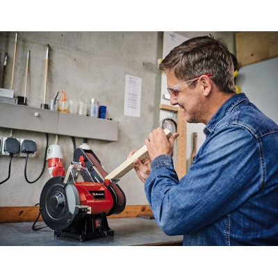 Точильний верстат Einhell TC-US 350, 350Вт, коло 150мм, стрічка 50х686мм, 2950об/хв (4466154)