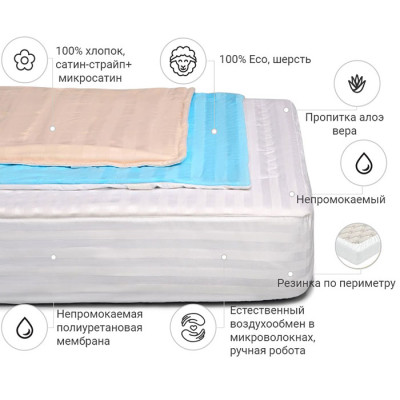 Наматрацник MirSon Valentino Woollen Aloe Vera 24 (2200000375698)