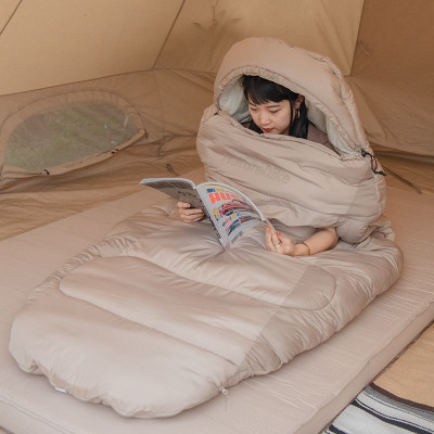 Спальный мешок Naturehike овальний PS200 NH20MSD03 правий, бежевий (6927595765456)