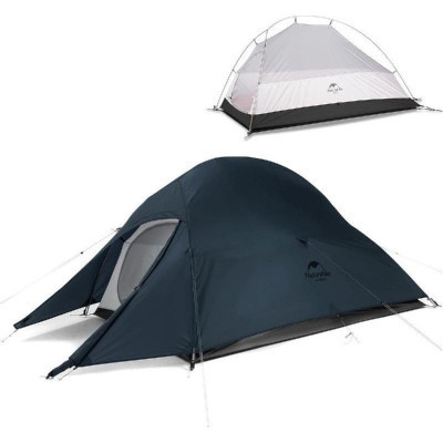 Намет Naturehike надлегкий одномісний Cloud Up 1 Updated NH18T010-T 20D темно-синій (6927595783276)