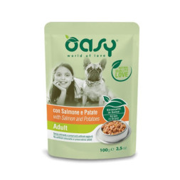 Вологий корм для собак OASY One Protein Formula Adult лосось та картопля 100 г (8054329510629)