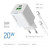 Зарядний пристрій ColorWay C101A GaN Mini 20W PD PPS USB-C + USB-A QC4.0 + cable USB-C to USB-C black (CW-CHS062PDC-WT)