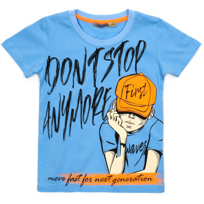 Футболка дитяча First kids DON’T STOP (1994-128B-blue)