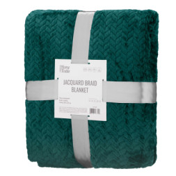 Плед Ardesto Jacquard Braid 200х220см, 100% поліестер, смарагдовий (ART0208JB)