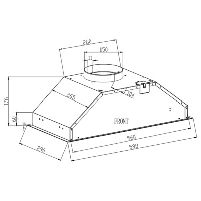 Витяжка кухонна Interline SMART S WH A/60/T