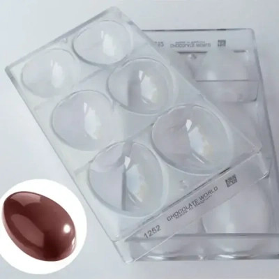 Форма для шоколаду Chocolate World Яйце 81x54x30 мм 6 шт x 83 г (1252 CW)