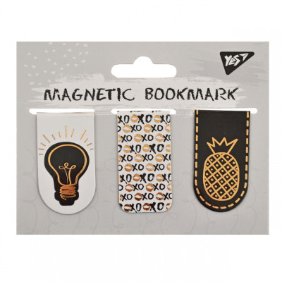 Закладки для книг Yes магнітні Golden mark, 3 шт (707000)