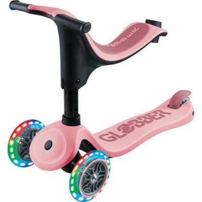 Самокат Globber Go Up Sporty Led пастельно-рожевий (452-710-4)