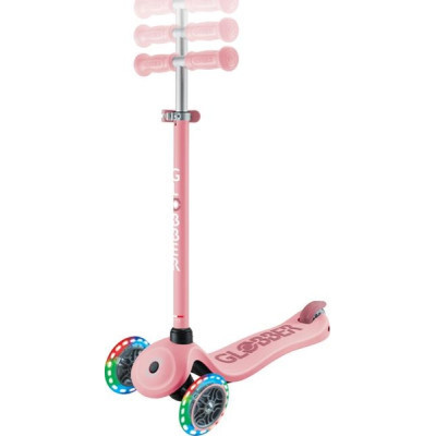 Самокат Globber Go Up Sporty Led пастельно-рожевий (452-710-4)