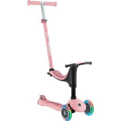 Самокат Globber Go Up Sporty Led пастельно-рожевий (452-710-4)