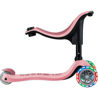 Самокат Globber Go Up Sporty Led пастельно-рожевий (452-710-4)