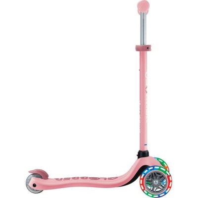 Самокат Globber Go Up Sporty Led пастельно-рожевий (452-710-4)