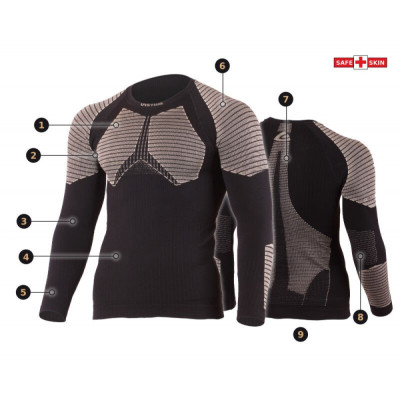 Термокофта Lasting Werolo 9070 - L/XL - чорний/сірий (002.001.2998)