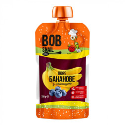 Дитяче пюре Bob Snail Равлик Боб Банан-Чорниця 250 г (4820219343936)