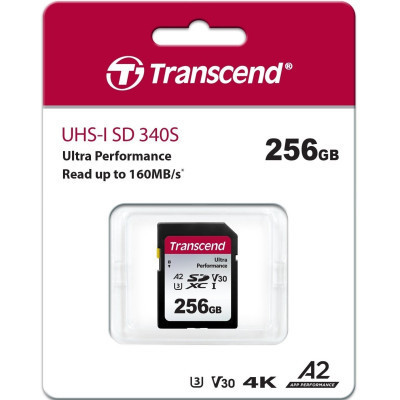 Карта пам&#039;яті Transcend 256GB SD class 10 UHS-I U3 4K (TS256GSDC340S)