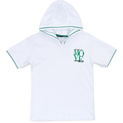 Футболка дитяча Blueland з капюшоном (12530-122G-white)