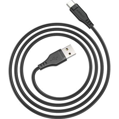 Дата кабель USB 2.0 AM to Type-C 1.2m 3.0A TPE C3-04 Black Acefast (6974316280866)