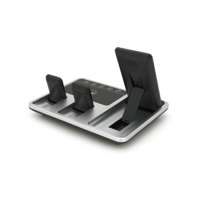 Зарядний пристрій Voltronic 4-in-1 Wireless Charging Station Smartphone + Watch + Earbuds black silver (BZ/R-11)