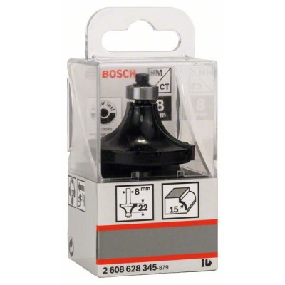 Фреза Bosch Professional карнизна, Std, S8, R15, L22 (2.608.628.345)