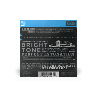 Струни для гітари D&#039;Addario XL Nickel Wound Super Light Plus (9.5-44) (EXL120+)