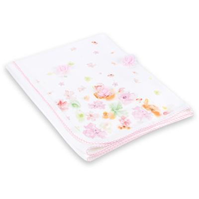 Ковдра дитяча Bibaby з ніжними квіточками (64175-pink)