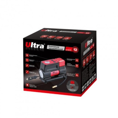 Автомобільний компресор Ultra 12В 180Вт 12А 40л/мин 10бар с фонар (6170112)
