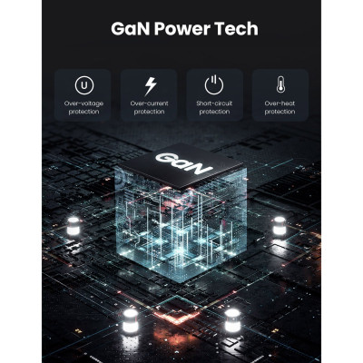 Зарядний пристрій Ugreen 4xUSB 100W GAN (USB-A+3*USB-C) Tech Fast Charger CD226 Grey (90575)