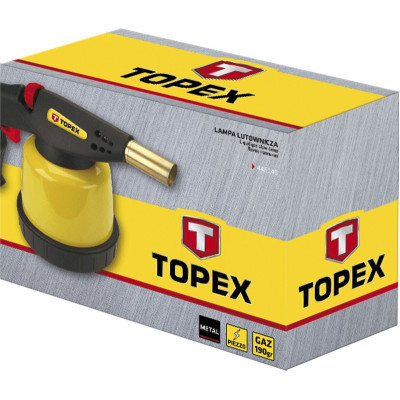 Газовий паяльник Topex п&#039;єзозапалювання, 20 мл, картриджі 190 г (44E141)