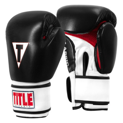 Боксерські рукавички Title Classic Leather 2.0 Black/White/Red M 12 oz (CSBGL2 M BK/WH/RD)