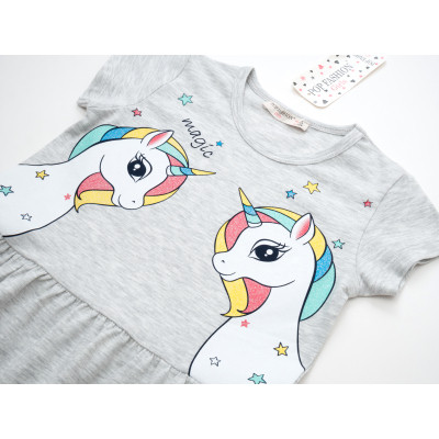 Плаття дитяче POP FASHION з єдинорогом (6834-116G-gray)