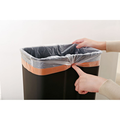 Контейнер для сміття JAH з педаллю і внутрішнім відром срібний металік 30 л (6311)