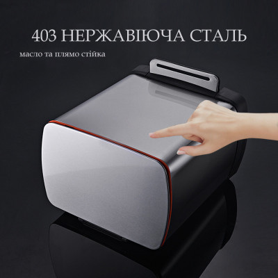 Контейнер для сміття JAH з педаллю і внутрішнім відром срібний металік 30 л (6311)