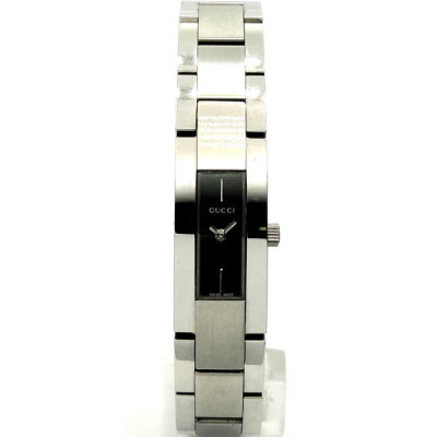 Наручний годинник Gucci 4605L 24636 BLK/STEEL/BRACELET