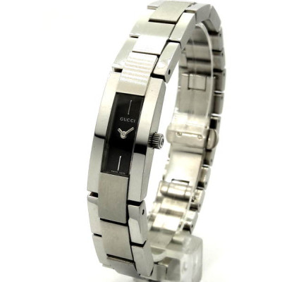 Наручний годинник Gucci 4605L 24636 BLK/STEEL/BRACELET