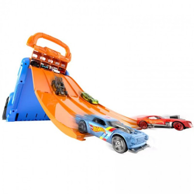Автотрек Hot Wheels Портативний трек-контейнер з 4 рівнобіжними доріжками (HWCC14)