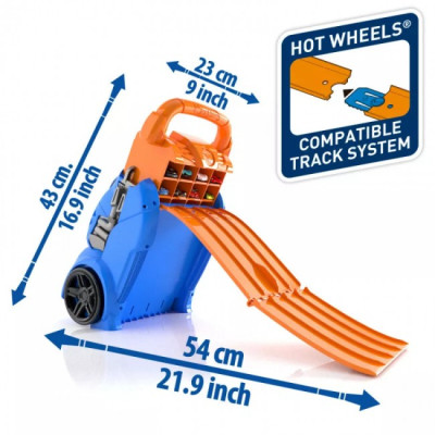 Автотрек Hot Wheels Портативний трек-контейнер з 4 рівнобіжними доріжками (HWCC14)