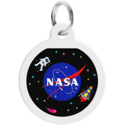 Адресник для тварин WAUDOG Smart ID з QR-паспортом &quot;NASA&quot;, коло 25 мм (0625-0147)