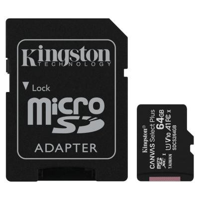 Карта пам&#039;яті Kingston 64GB micSDXC class 10 A1 Canvas Select Plus (SDCS2/64GB)