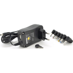 Блок живлення мережевий Voltronic 12W Universal, Output 3V-12V, 2.35*0.75/ 3.0*1.1/3.5*1.35/4.0*1.7 /5.5*2.1/5.5*2.5 (12492 / YT-UPS12W)