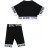 Футболка дитяча A-Yugi з капрі (7015-140G-black)