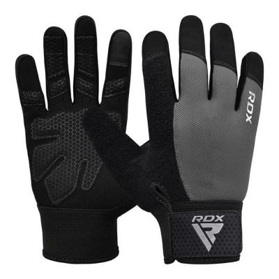 Рукавички для фітнесу RDX W1 Full Finger Plus Grey S (WGA-W1FG-S+)