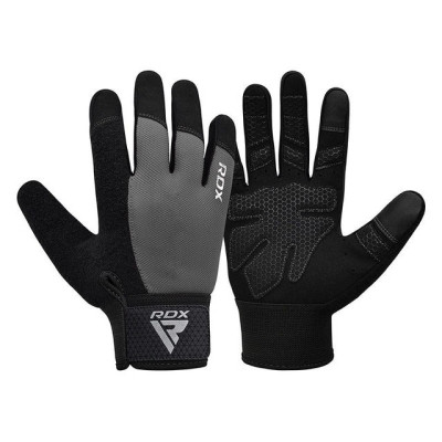 Рукавички для фітнесу RDX W1 Full Finger Plus Grey S (WGA-W1FG-S+)