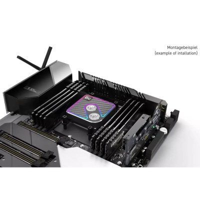 Водоблок Alphacool Core 1 Aurora Carbon - AM4 / AM5 Intel LGA 1700 / LGA 1851 (13769)