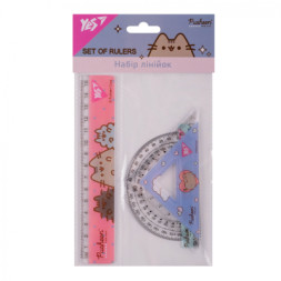 Лінійка Yes набір Pusheen, лінійка 15 см (3 предмети) (370688)