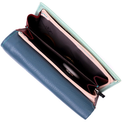 Гаманець ST Leather З натуральної шкіри Різнобарвний (19443)