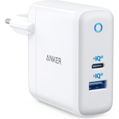 Зарядний пристрій Anker PowerPort+ Atom III 45W USB-C+15W USB-A (White) (A2322G21)